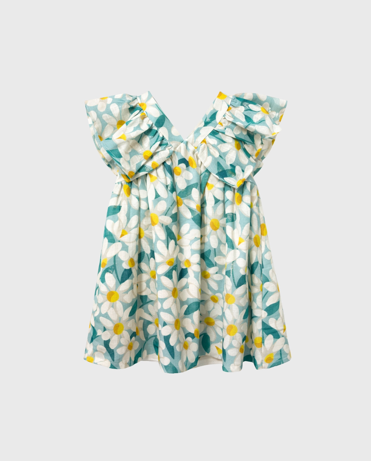 Vestido Estampado Flores Verde Menta Mayoral