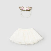 Falda Tul Con Diadema Crudo mayoral