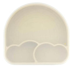 Plato En Silicona Arcoíris Con Tapa Beige