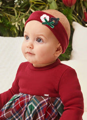 Vestido Con Balaca Combinado Cuadros Rojo Mayoral Bebé