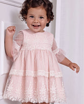 Vestido Tul Plumeti Rosa