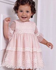 Vestido Tul Plumeti Rosa