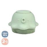 Cepillo Dispensador de Shampo Pulpo Genial Verde