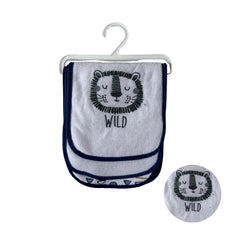 Set 3 Babitas Bordado Leon