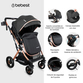 Coche Moises Gold LX Negro Bebesit