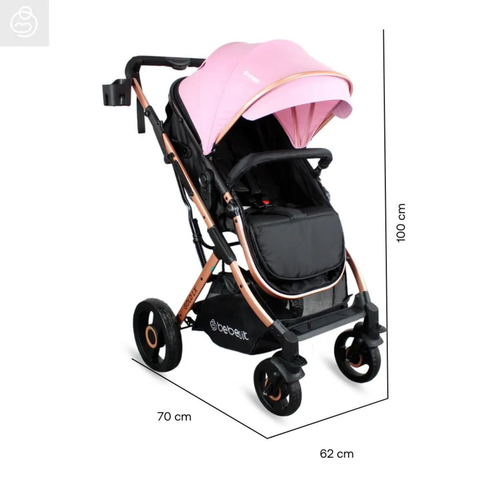 Coche Moises Gold LX Rosa Bebesit Medidas