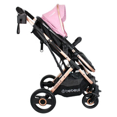 Coche Moises Gold LX Rosa Bebesit Lateral