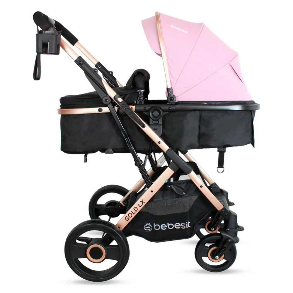 Coche Moises Gold LX Rosa Bebesit Capota