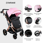 Coche Moises Gold LX Rosa Bebesit