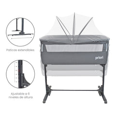 Cuna Colecho Golf Gris Priori