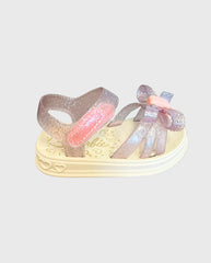 Sandalias Soft Barbie Beige Rosa Moño