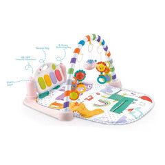 Gimnasio Para Bebé Piano Dinosaurios Rosa