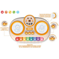 Piano Musical Oso Naranja