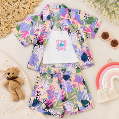 Conjunto Short y Camisa Estampado Flores