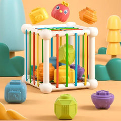 Cubo Didáctico Sensorial Con Figuras De Pájaro