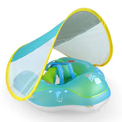 Flotador Inflable Con Carpa Delfín Verde