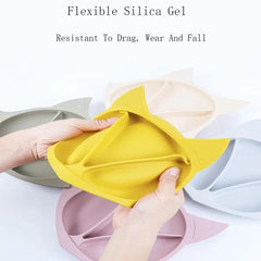 Set 5 Piezas Vajilla Y Babero En Silicona Zorrito Material