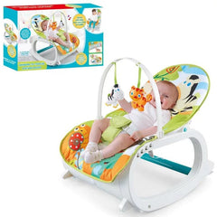 Silla Crece Conmigo Vibradora Con Bandeja Zebra Campo