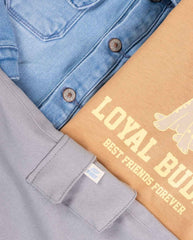 Conjunto 3 Piezas Chaqueta Denim Colores Surtidos Colores