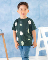 Conjunto 3 Piezas Chaqueta Denim Animales Verde