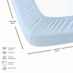 Juego De Sábanas Bordado Surtido Azul Detalles
