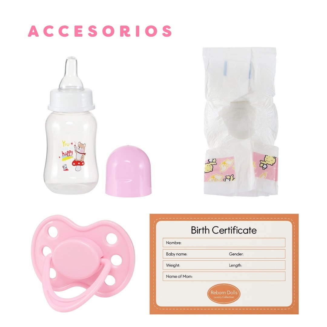 Juguete Bebe Real Rosa Corazones Colombia