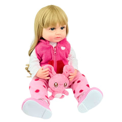 Juguete Bebe Real Rosa Puntos