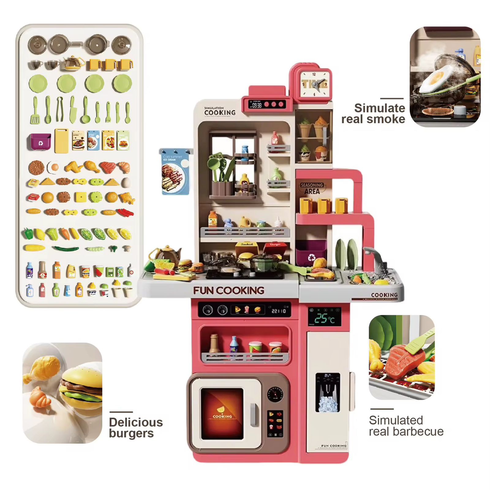 Juguete Cocina Con Accesorios 91 Piezas