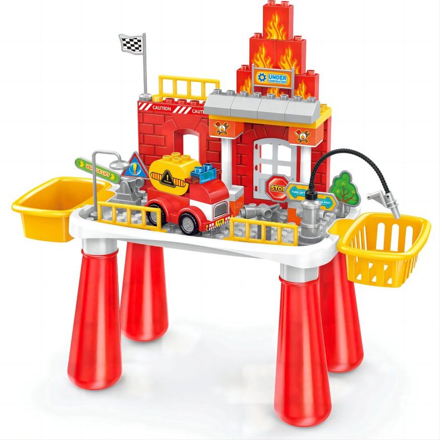 Juguete Mesa Bloques Bomberos