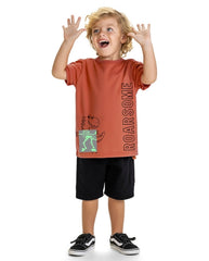 Conjunto Estampado Dinosaurio Naranja Kyly Modelo