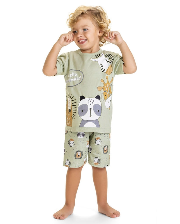 Pijama Bermuda Hello Animals Kyly modelo