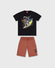 Conjunto Estampado Astronauta Negro Kyly