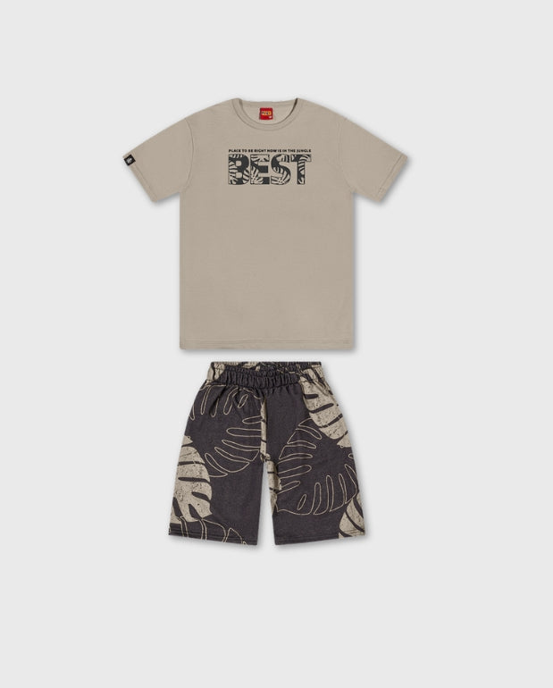 Conjunto Camiseta Best Beige Kyly
