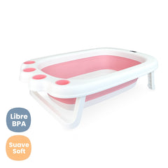 Bañera Plegable Para Bebé Estilo Huella Pink