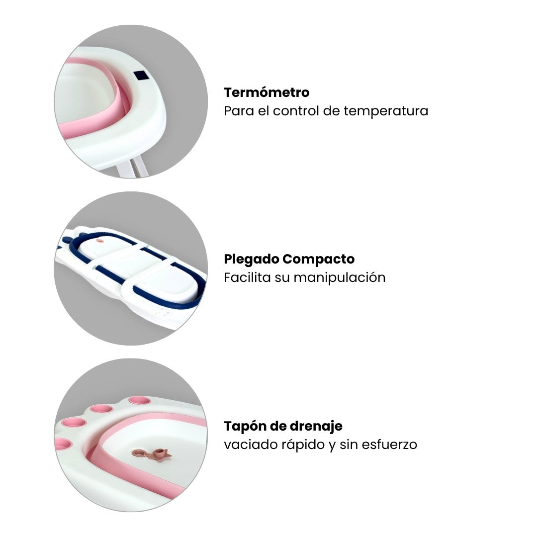 Bañera Plegable Para Bebé Estilo Huella Detalles