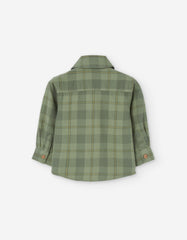 Camisa cuadros verde LOSAN para bebé vista trasera.