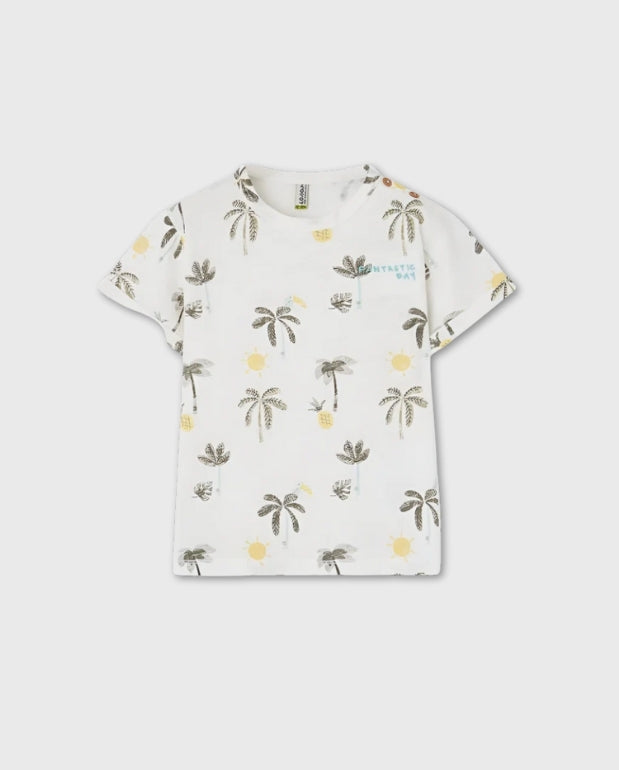 Camiseta Estampado Palmeras Blanco Losan