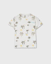 Camiseta Estampado Palmeras Blanco Losan