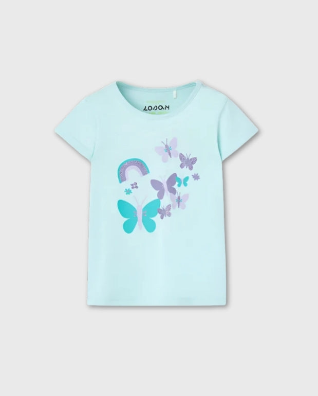 Blusa Mariposas Verdes Losan