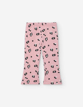 Pantalón rosa bebé con estampado animal print LOSAN