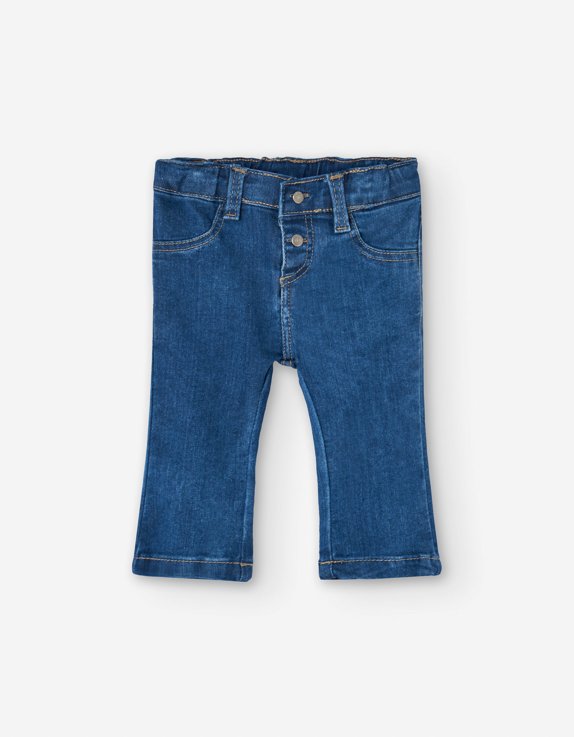 Pantalón denim claro LOSAN para bebé niña vista frontal.