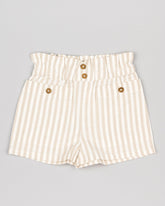 Short Lino Resorte Rayas