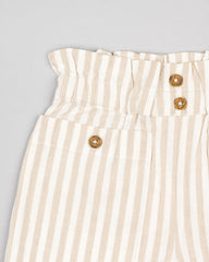 Short Lino Resorte Rayas