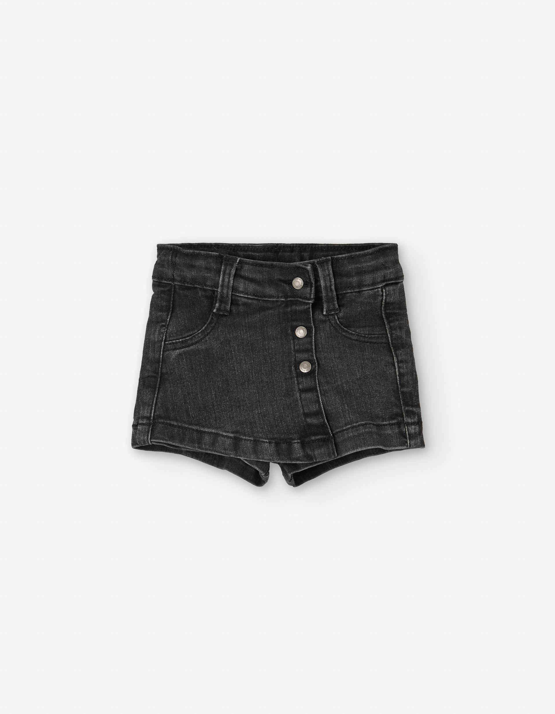 Falda short denim negra para bebé niña LOSAN