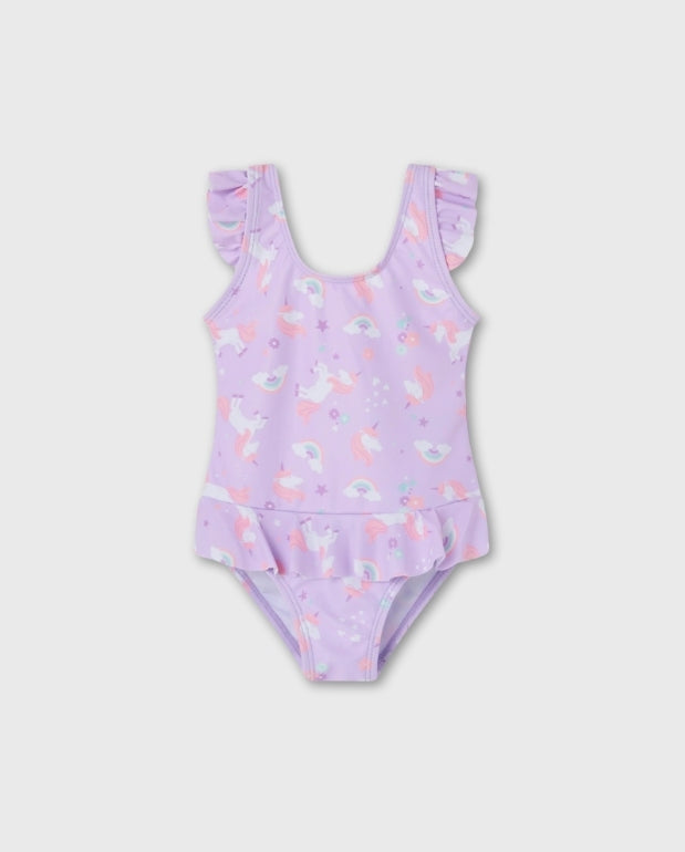 Vestido de Baño Enterizo Unicornio Lila Losan