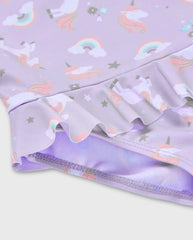 Vestido de Baño Enterizo Unicornio Lila Losan Estrellas
