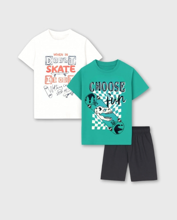 Conjunto 3 Piezas Bermuda Skate Losan