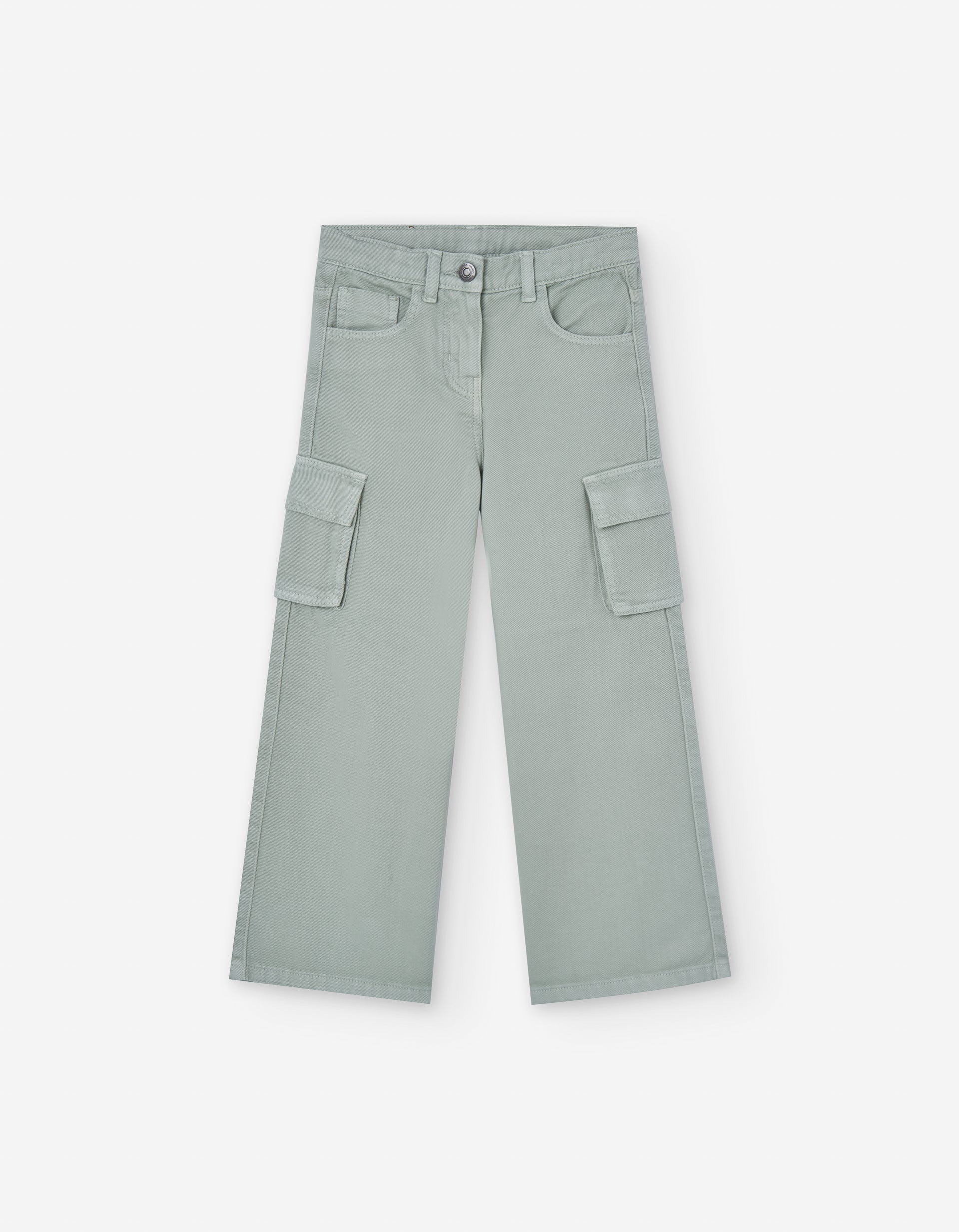 Pantalón cargo verde menta Zippy talla infantil 2T‑7T frontal