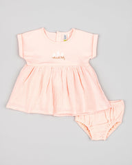 Vestido Plumeti Natural Baby Rosa