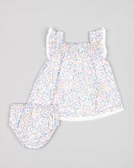 Vestido Pecho Resorte Estampado Flores